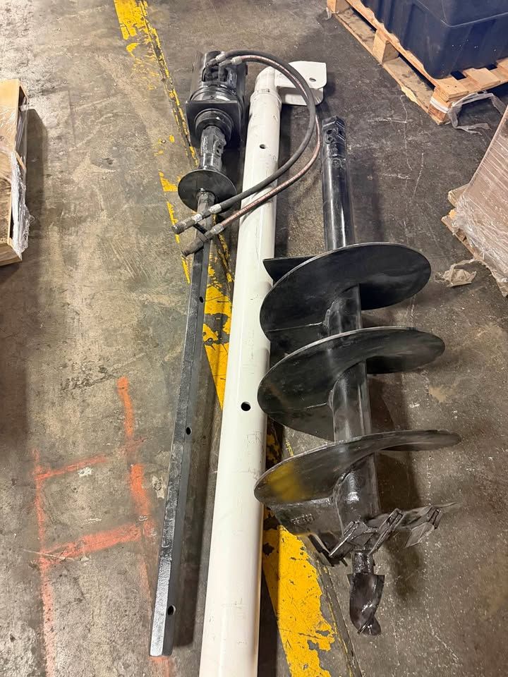 NEW Altec H-200 Hydraulic Auger Drive + 18” x 5’ Bit + Extension – Skid Steer Ready $4,500