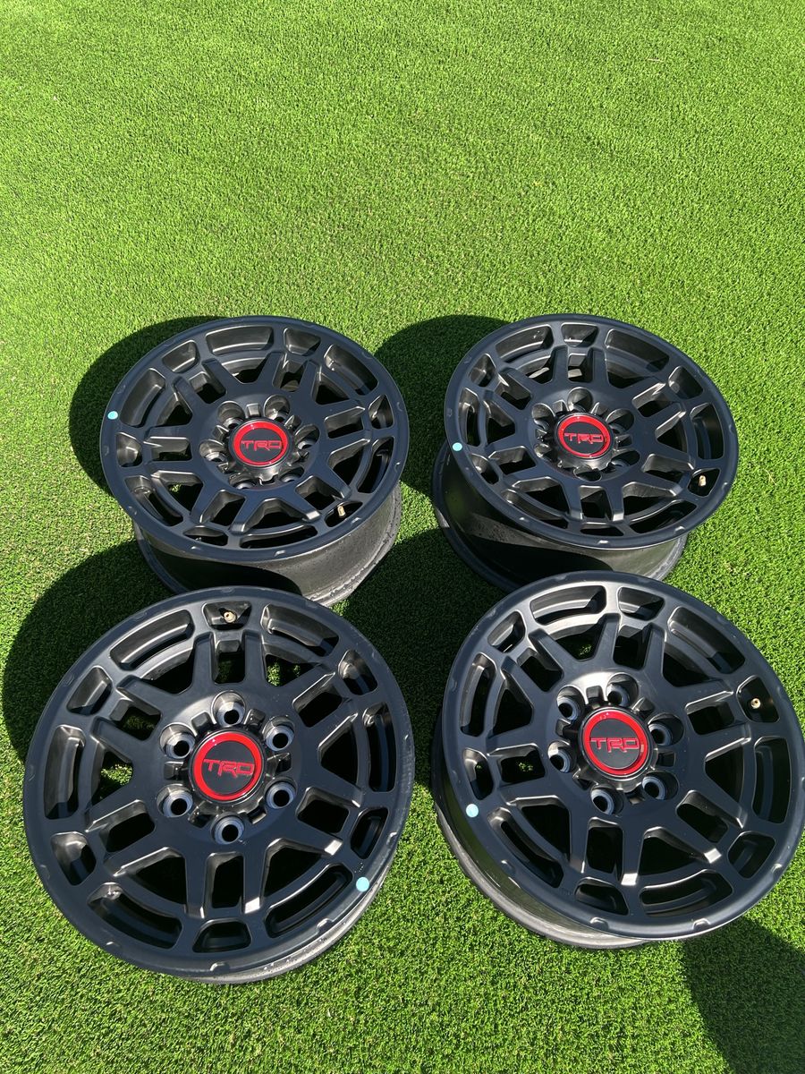 Set of 4 Toyota TRD Pro Matte Black Wheels Rims 16 Inch. 2023