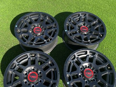 Set of 4 Toyota TRD Pro Matte Black Wheels Rims 16 Inch. 2023