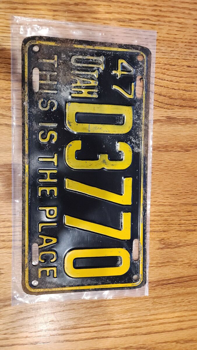 1947 Utah License Plate