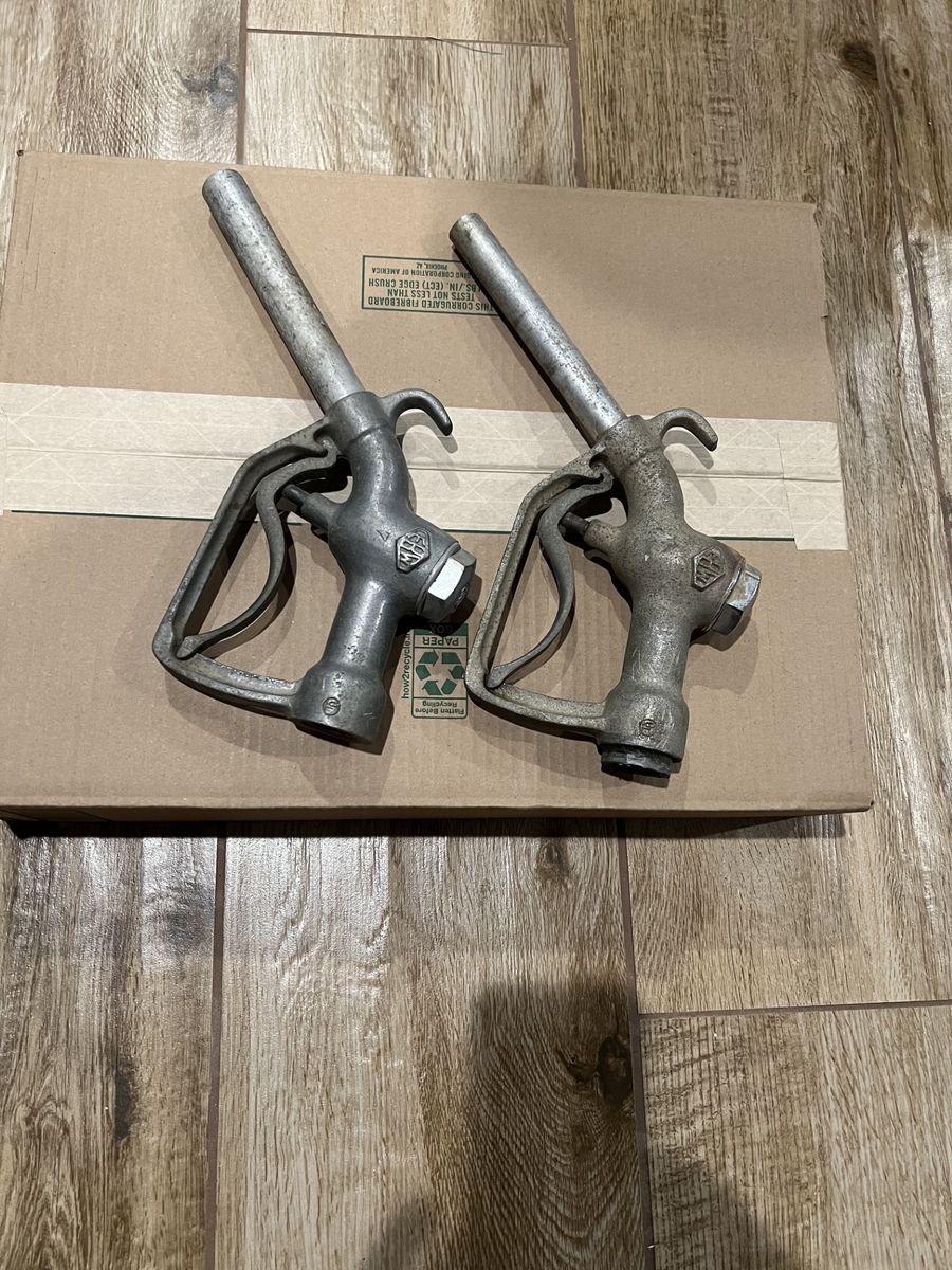 Lot of 2 EBW Vintage Aluminum Fuel Nozzles - Gas/Diesel Dispenser Handles