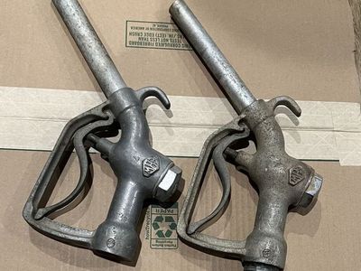 Lot of 2 EBW Vintage Aluminum Fuel Nozzles - Gas/Diesel Dispenser Handles