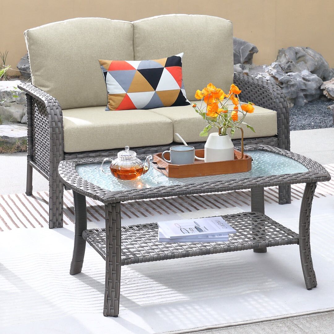 Ovios LoveSeat Patio Furniture Set