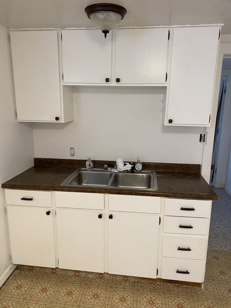FREE White Kitchen Cabinets, Sink, Countertops