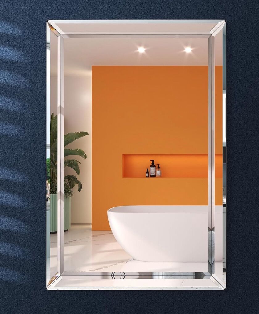 24”x36” Rectangular Frameless Bathroom Wall Mirror