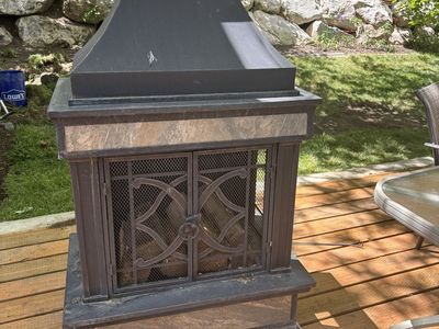 Wood burning fireplace for outdoors