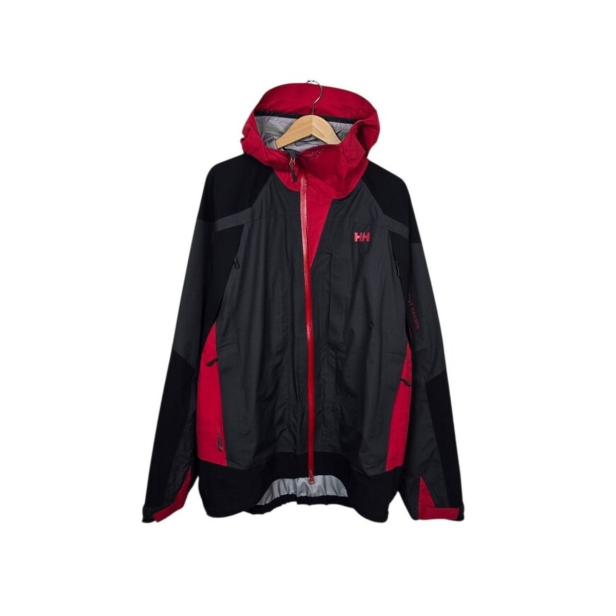 Helly Hansen TECH XP Waterproof Ski Shell Jacket Men's XL Red Black Hooded