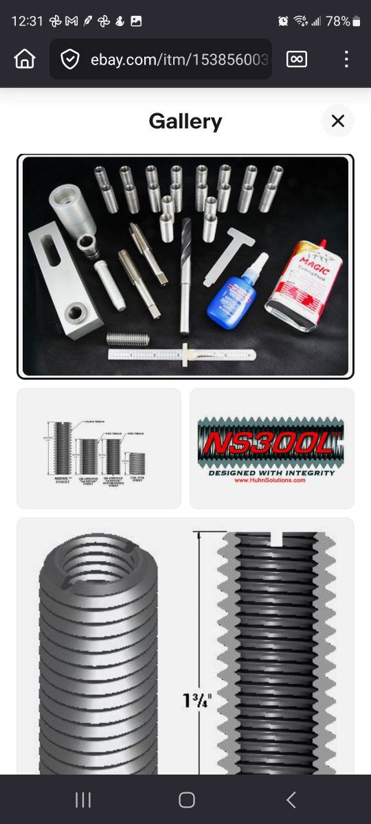 Toyota head bolt fix kit