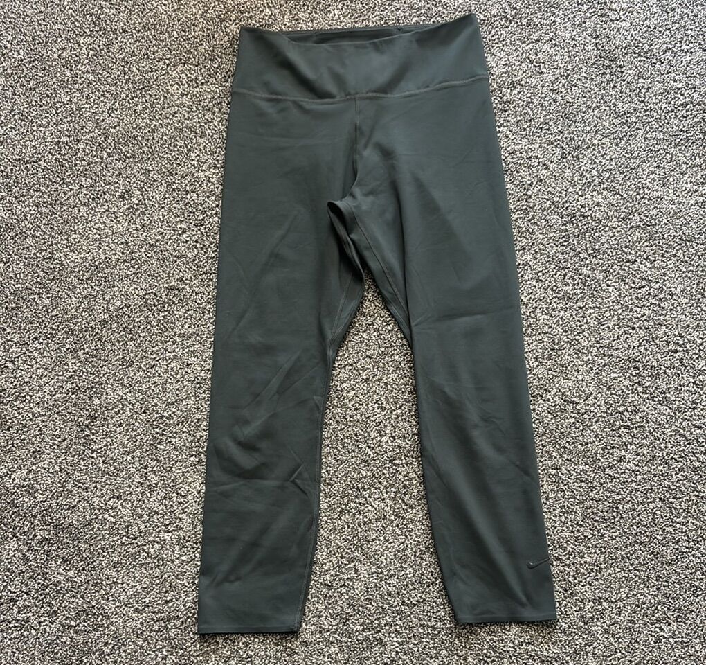 Nike Dri-Fit Women's Dark Green Leggings- M