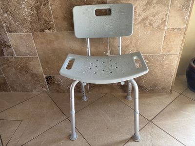 Gray Medline Shower Chair Adjustable Height