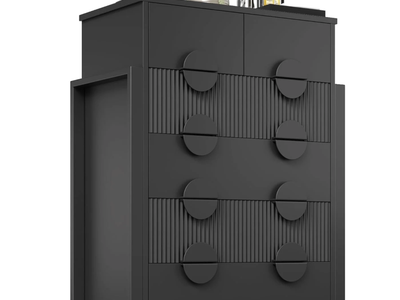 NEW LGHM 6 Drawer Dresser, Tall Chest of Drawers for Bedroom Living Room, Black