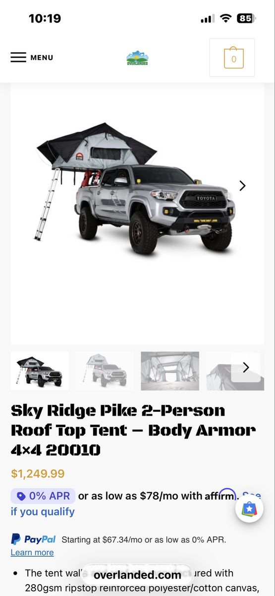 Body armor truck Tent.