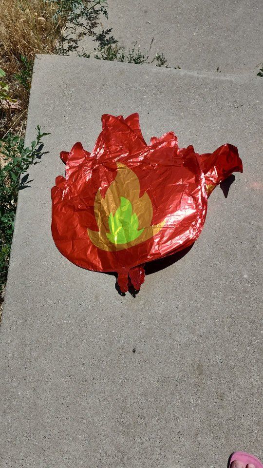flame  party balloons 6 total