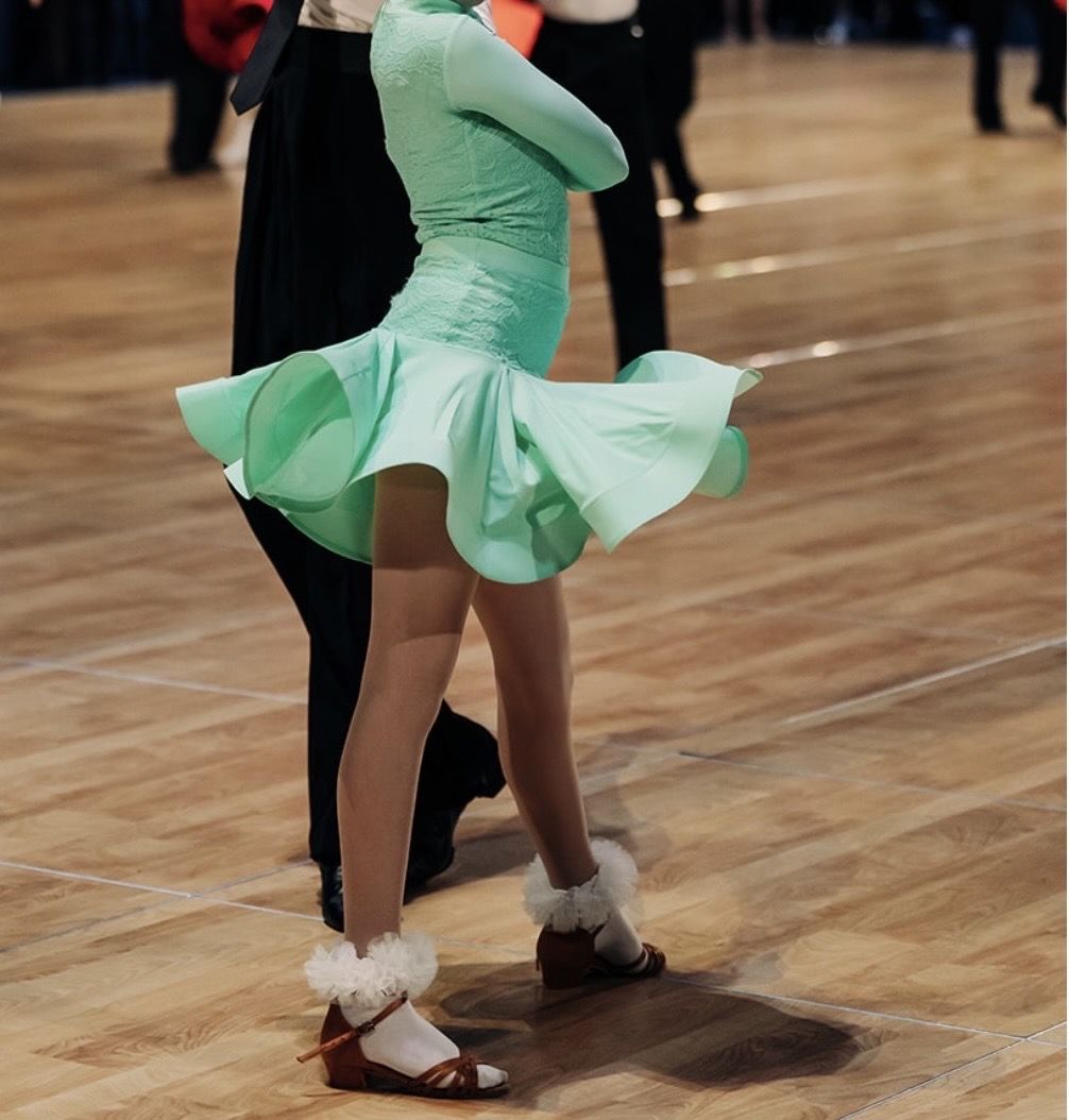 Mint Preteen Open Leotard & Skirt set