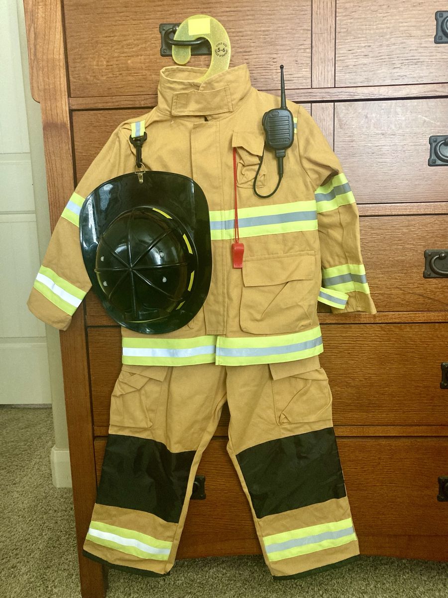 Kids Firefighter Costume Size 5-6