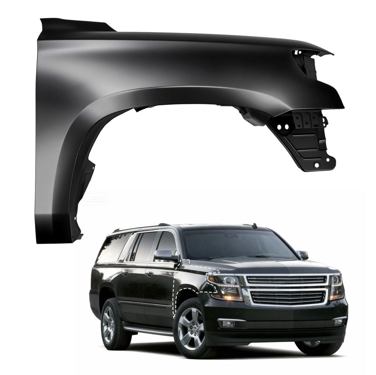 New Front Right Passenger Side Fender for Chevrolet Tahoe/Suburban (2015-2020) & GMC Yukon/XL (2015-2019)