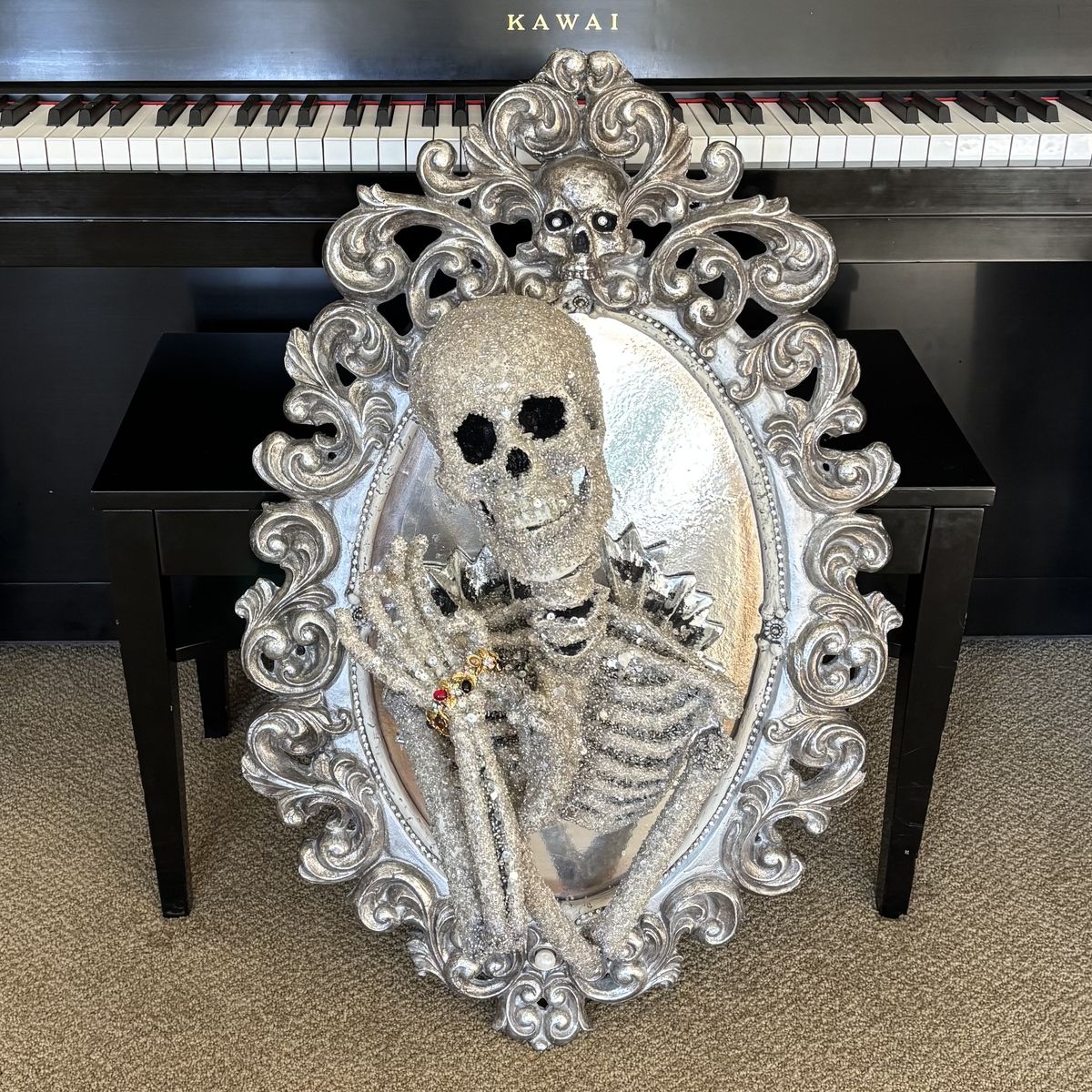Halloween Skeleton Coming Out Of Mirror