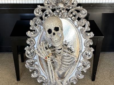 Halloween Skeleton Coming Out Of Mirror