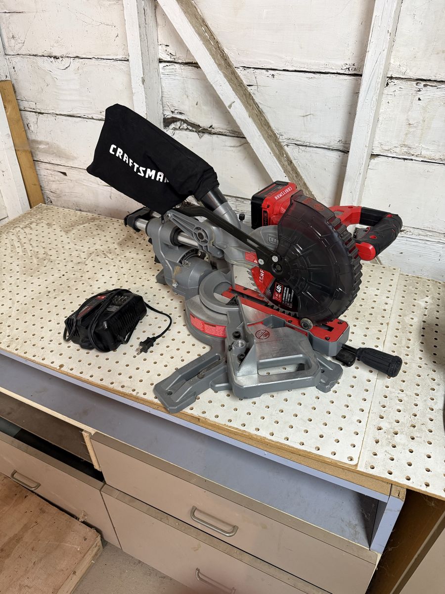 Craftsman Cordless Miter Saw with Battery and Charger