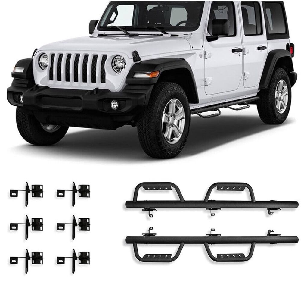 $60 LESS THAN AMAZON! BRAND NEW IN BOX Running Board Side Steps For 2018-2024 Jeep Wrangler