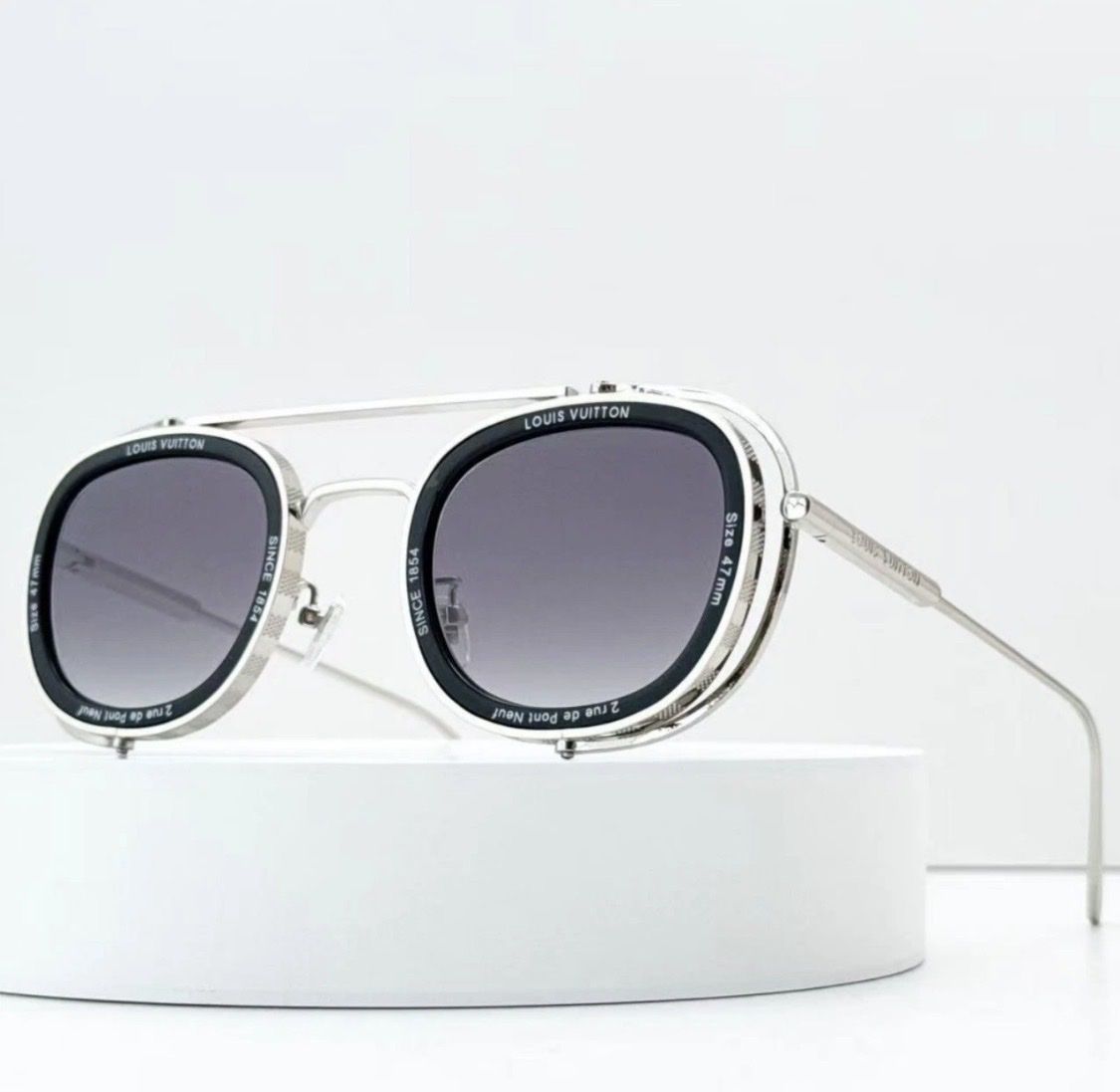 Louis Vuitton Z2213U Super Vision Pilot Sunglasses Silver Titanium