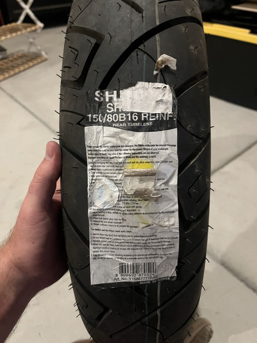 Shinko SR777 tire 150/80/16