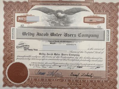 23 Welby Water Shares