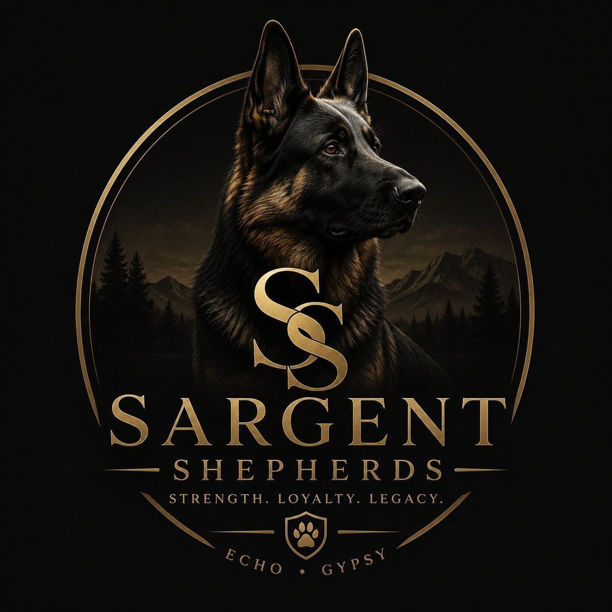 black GSD stud
