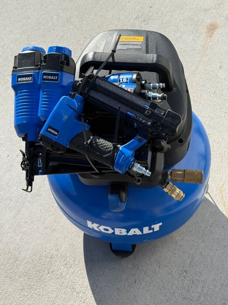 KOBALT AIR COMPRESSOR & NAIL GUN KIT