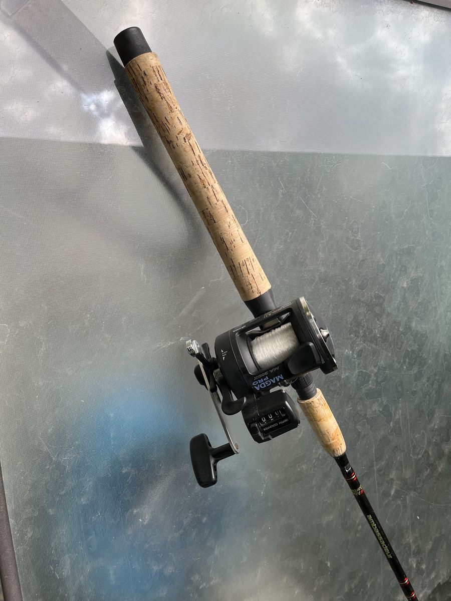 Okuma Magda Pro Line Counter Fishing Reel with Abu Garcia 7 ft 1pc Rod
