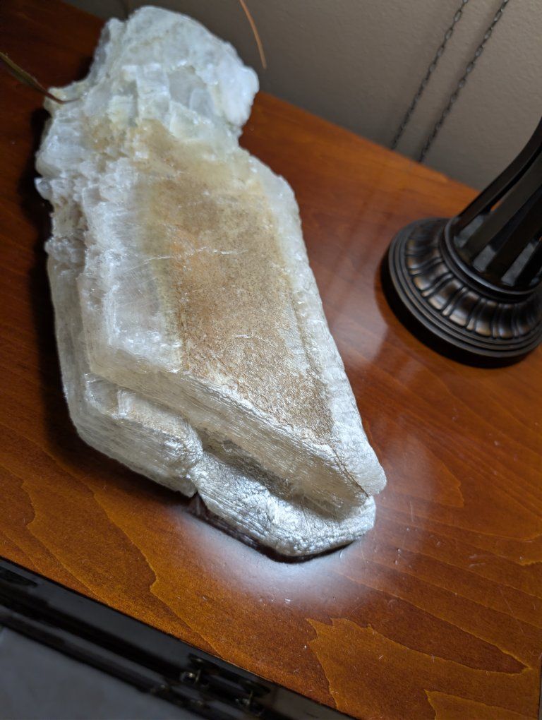 Large Natural Selenite (Gypsum) Crystal – 15" Tall