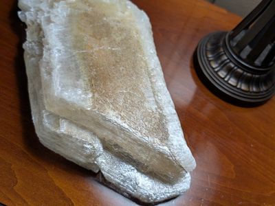 Large Natural Selenite (Gypsum) Crystal – 15" Tall