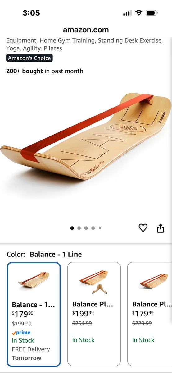 Gibbon Slack Board One Line Balance Board with Exercise Card Workout System - New