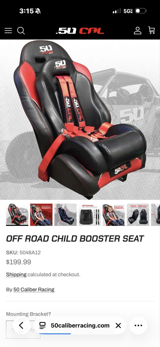 50 caliber booster seat