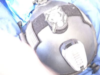 Black fast helmet.