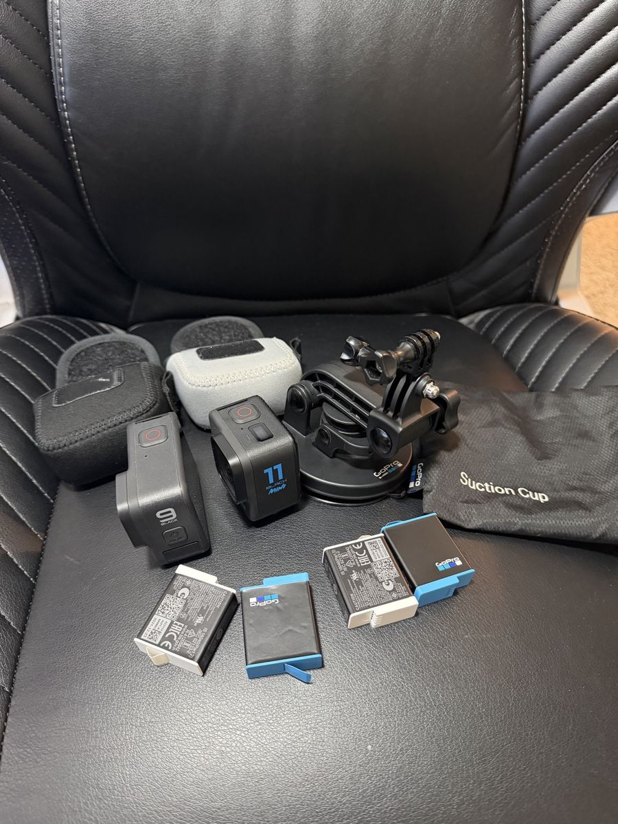GoPro 11 Black Mini, Hero 9, Suction Cup bundle