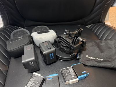 GoPro 11 Black Mini, Hero 9, Suction Cup bundle