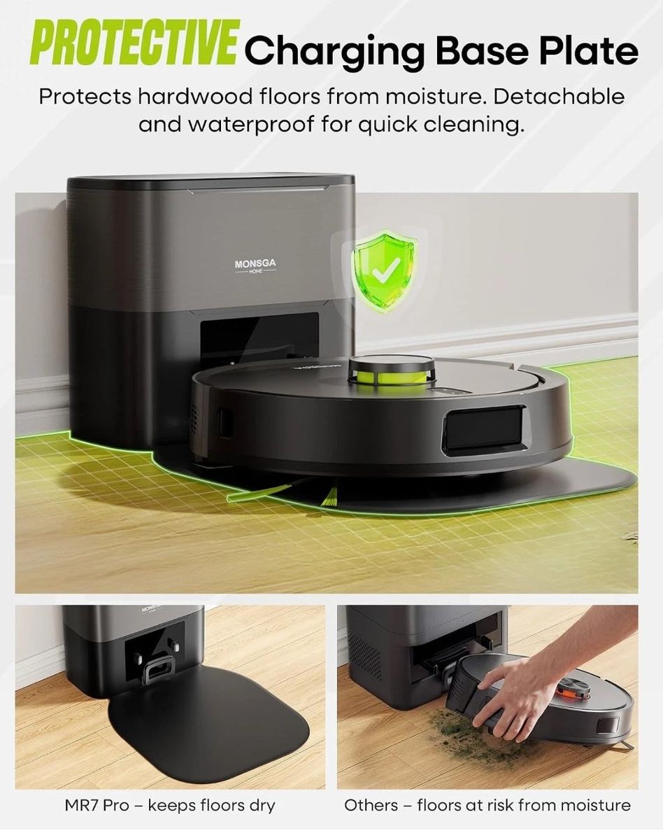 **NEW** MONSGA MR7 Pro Robot Vacuum and Mop with Self-Emptying Base