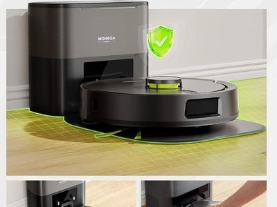 **NEW** MONSGA MR7 Pro Robot Vacuum and Mop with Self-Emptying Base