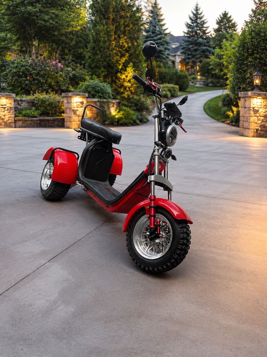 Seabass 3-Wheel Electric Scooter – Dual 2000W Motors – 40+ Mile Range