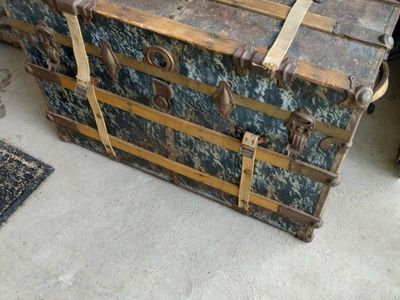 Vintage Multnomah Baggageman Proof Steamer Trunk - Antique Travel Chest w/Tray