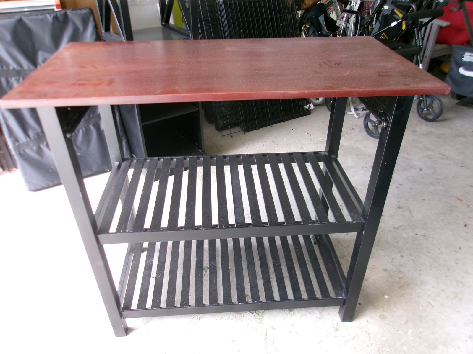 Beautiful Black and Wood Island Bar