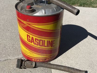 Vintage Stancan 5 Gallon Gas Can W/Spout