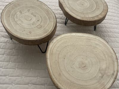 3 Decorative Wood Stands
