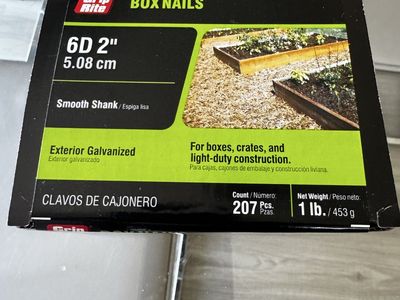 Grip-Rite 6D 2" Exterior Galvanized Smooth Shank Box Nails, 1 lb. (Approx 207 pcs)