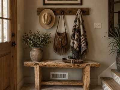 Rustic handmade log bench antique