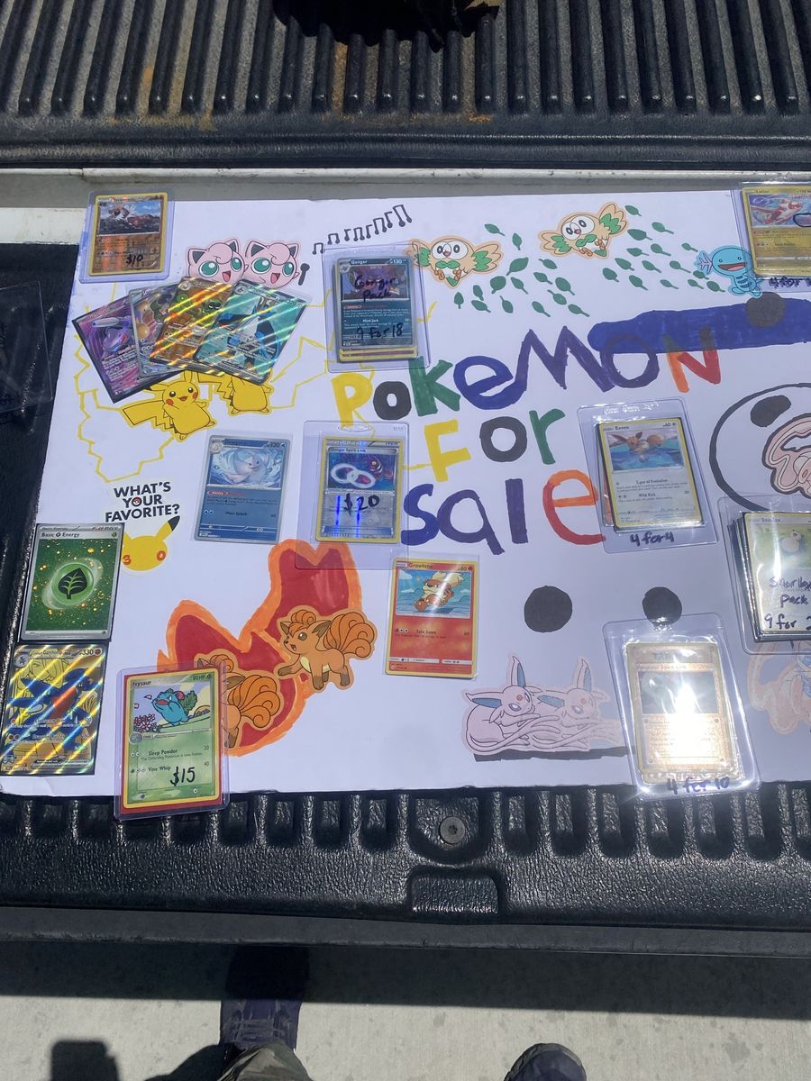 Pokémon card and yard sale