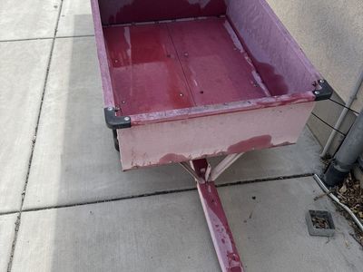 Small Used Red ATV Yard Utility Trailer - 2" Ball Hitch