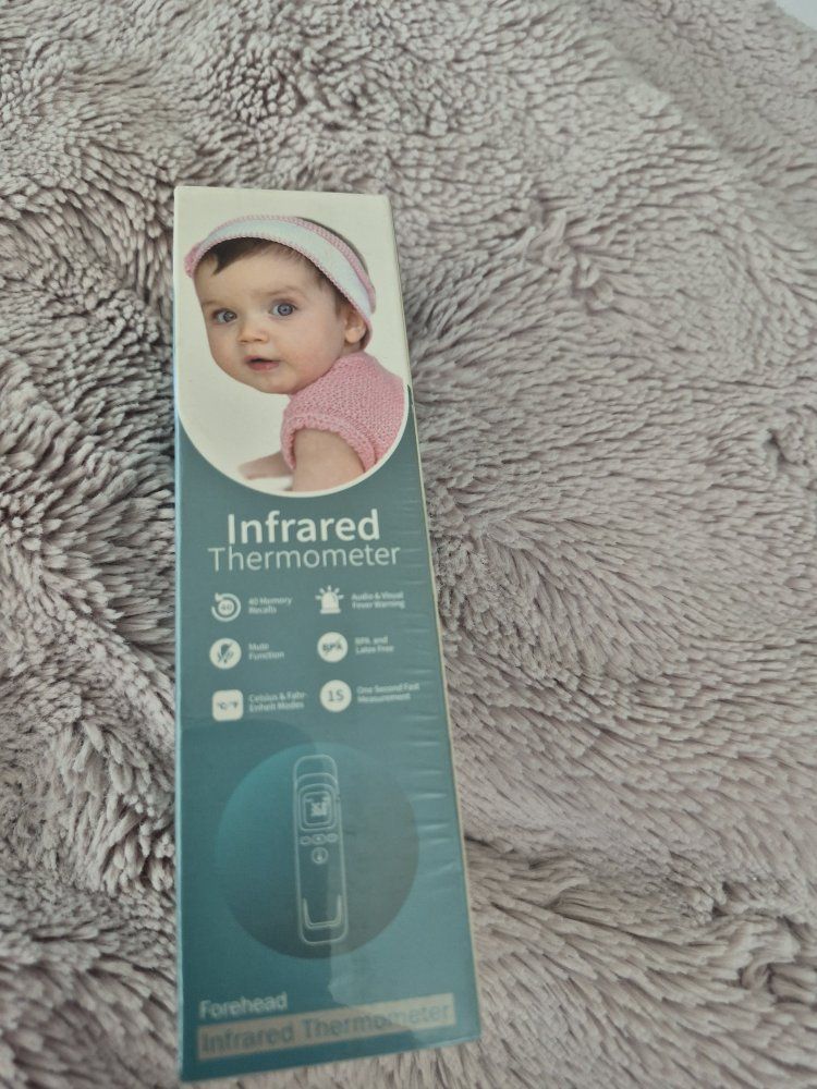 Forehead Infrared Thermometer for Adults & Babies - Three Color Display, 40 Memory