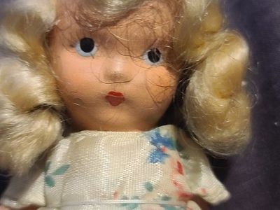 Vintage 40’s Rare Painted Plastic Nancy